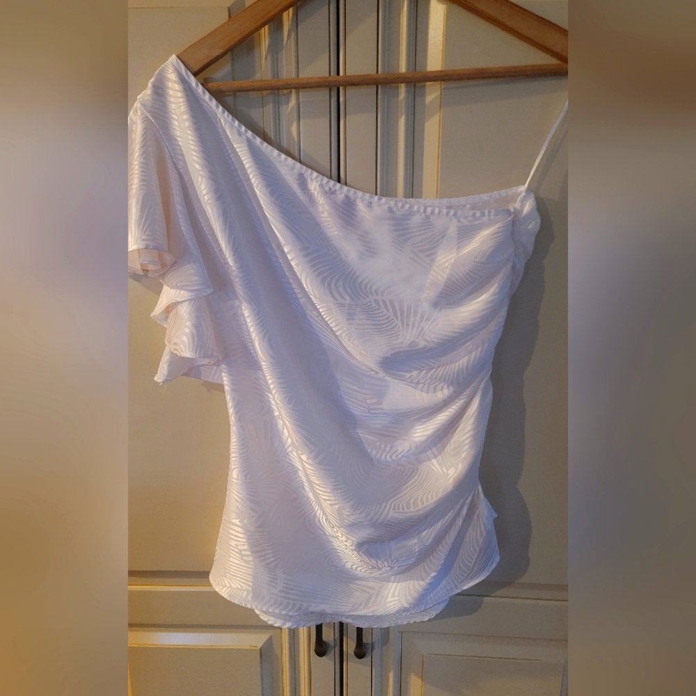 One shoulder dress top, Size Small